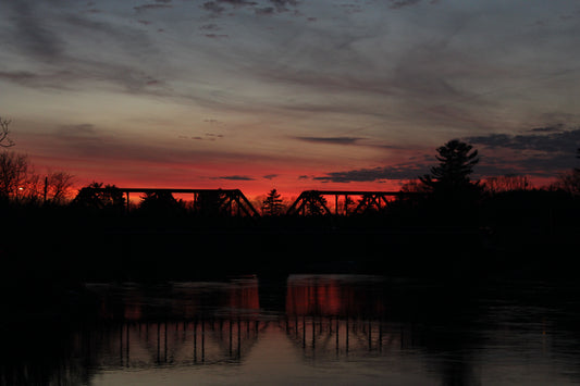 Sunset and bridge